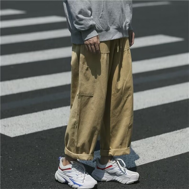 高街美式裤子潮阔腿灯笼裤日系复古cityboy工装裤男K4537-P30,男装休闲裤,星座512-2