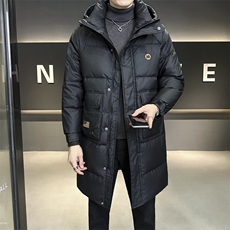 新标50绒5066-M-3XL-P235控券后298加厚印花中长款羽绒服男，男装羽绒服，电商B255