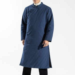 冬长款棉大衣中国风汉服潮男加厚棉衣棉服棉袄档口-MY371/P120图片