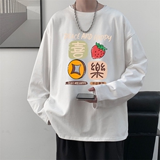 控48重磅230g纯棉长袖t恤男大码圆领卫衣打底衫TX3322-P28，男装T恤，电商A040