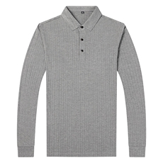 QLM55161男式秋季服装新款长袖T恤青年翻领四季打底体恤P71，男装T恤，电商B360