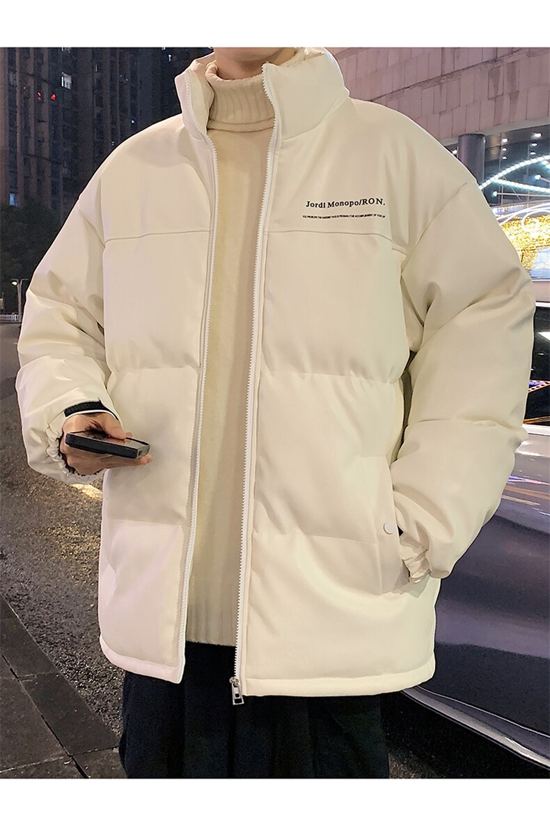 港风潮牌新款亮皮防水立领棉服潮流保暖棉衣M083S-P100控139,男装棉衣,星座717