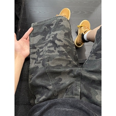 美式迷彩工装短裤男款夏季新款拼接中裤宽松阔腿运动休闲五分中裤，男装休闲裤，电商B221