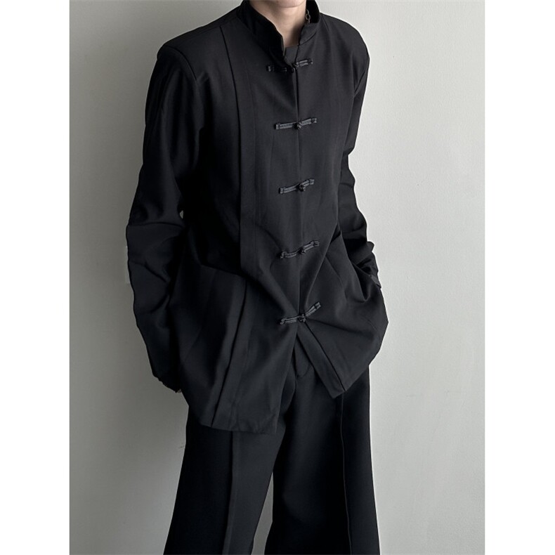 高质量立领新中式中山装垫肩西服外套XF002-P65图片