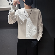 肌理感提花卫衣男潮流高级痞帅社会小伙店主风301C-WY34-P58控78，男装卫衣，星座301C（原B323）