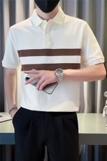 现货2025夏季新款社会小伙拼色polo衫男短袖T恤TX07P55控78，男装T恤，电商B276A