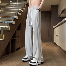 X2395-TP35控价58冰丝男休闲裤薄款长裤垂感夏季2024宽松显瘦男，男装休闲裤，电商A102-1