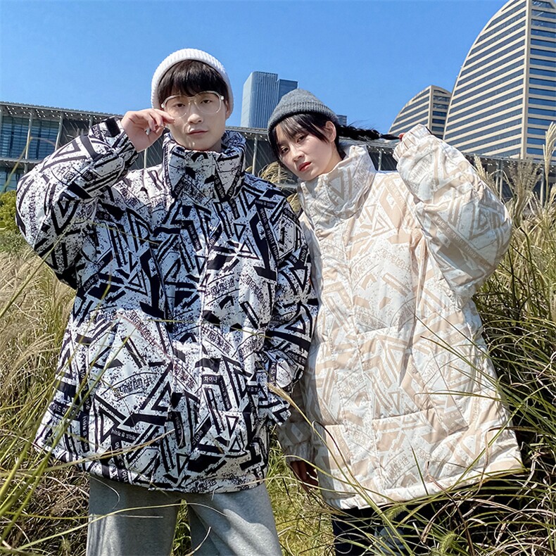 现货立领潮牌制造韩版宽松情侣学生白鸭绒羽绒服男,男装羽绒服,星座301D-5(原星座1415）