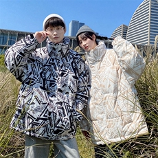 现货立领潮牌制造韩版宽松情侣学生白鸭绒羽绒服男，男装羽绒服，星座301D-5(原星座1415）