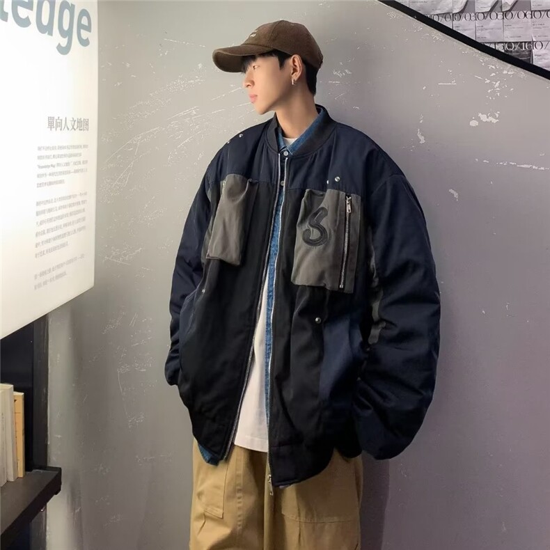 美式重磅刺绣飞行员夹克男女vibe风春季薄款宽松工装外套潮J8825,男装夹克,星座1116A-1（原606A）