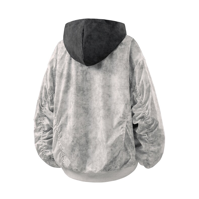 可二开假两件扎染大码M-5XL飞行夹克聚酯纤维JK78093P85控128，男装夹克，星座227-7