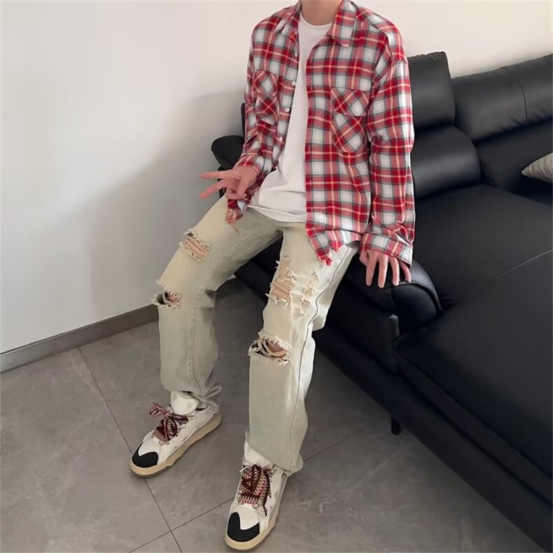 新款潮流慵懒男长袖衬衫P38,男装衬衫,星座1116-2