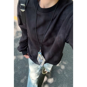脏脏扎染长袖t恤男生春秋季中性风情侣潮牌宽松大码圆领休闲体恤图片