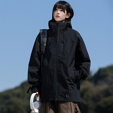 新款男女高品质户外登山服青少年学生冲锋衣夹克外套JK6633-P48，男装夹克，电商B306
