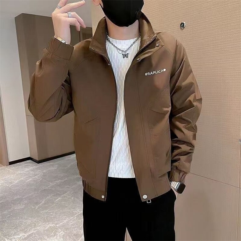 高级感夹克男装修身潮流帅气工装上衣2025新款春秋款痞帅炸街,男装夹克,星座218-1（原230）