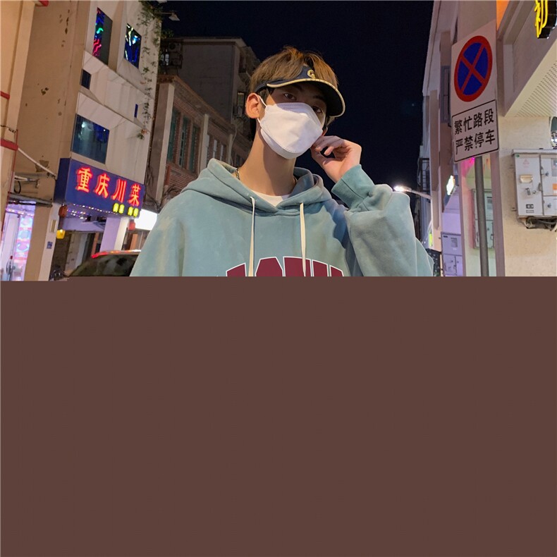加绒新款港风宽松连帽套头卫衣X5685-常规P70控88-加绒P80控98,男装卫衣,电商A061-1