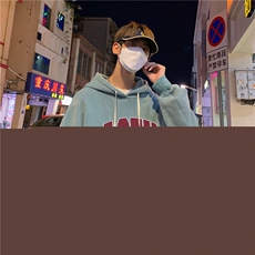 加绒新款港风宽松连帽套头卫衣X5685-常规P70控88-加绒P80控98，男装卫衣，电商A061-1