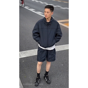 XZ1005-1-TTH541-P上衣95短裤45轻薄款防晒套装情侣款连帽防晒衣图片