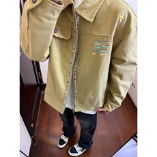 706-1-JK2837-P85现货秋季美式复古刺绣工装夹克情侣棒球服，男装夹克，星座706-1