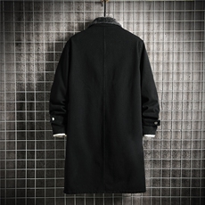 FY647J-p98-限价138网格加绒羊羔毛风衣牛仔棉衣肥仔长款大码，男装风衣，星座103A