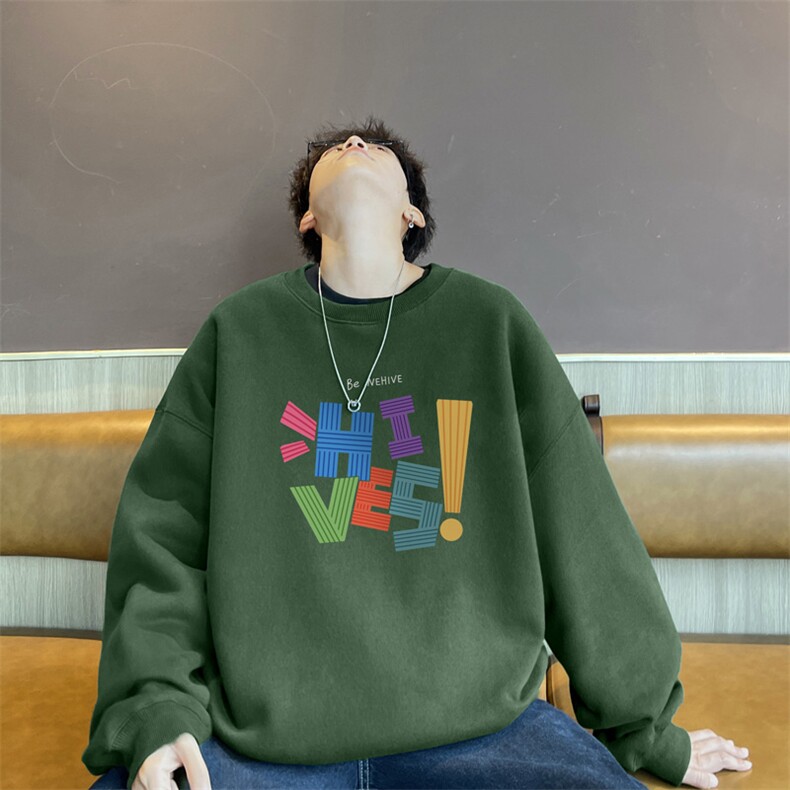 ！圆领卫衣男装港风长袖t恤男外套男WY510-特P23，男装卫衣，电商B371