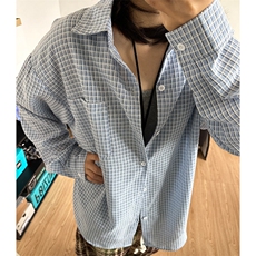 格子衬衫男长袖春季新款高级感内搭衬衣外套CS257-P45，男装衬衫，星座301C-5
