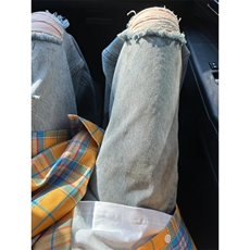 破洞牛仔裤男夏季薄款美式vibe裤子高街直筒微喇1007-LLNZ04-P48，男装牛仔裤，星座1007（原301D）