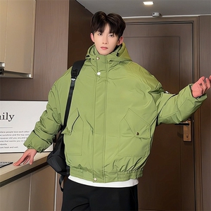 棉衣男ins潮牌潮流宽松休闲百搭棉服连帽复古棉袄MY1003-P100图片