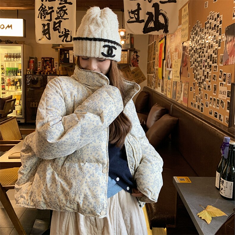 有货【新款】24冬季碎花韩版羽绒服667-P240-K328,女装短外套,2C317