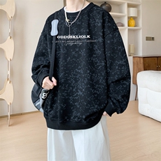 已注册/华棉内景秋冬重磅百搭宽松圆领卫衣男WY00721/P35加绒P45，男装卫衣，电商B316
