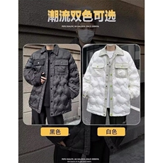 小香风棉服男冬季新款美式复古加厚工装棉衣外套保暖宽松翻领棉袄，男装棉衣，星座218-1（原230）