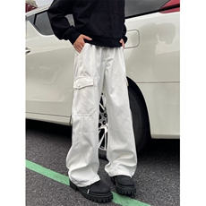 欧美风高街裤子男工装机能排扣设计感小众情侣潮牌牛仔裤HR31-P51，男装牛仔裤，星座1109-3