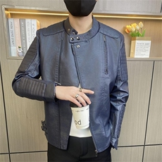 JK779-P98控138社会小伙皮衣男士潮流皮夹克青年修身机车服外套，男装皮衣，电商D310B-1