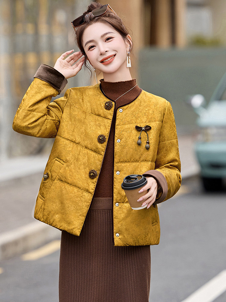 （现货）新款欣贝拉2025年冬季guo风羊毛填充大衣休闲气质款,女装毛呢外套,欣贝拉