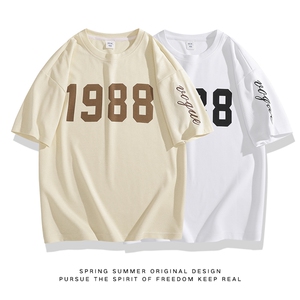 冰氧仿棉短袖日系白底夏季休闲百搭刺绣纯色男上衣TC3147-P22控48图片