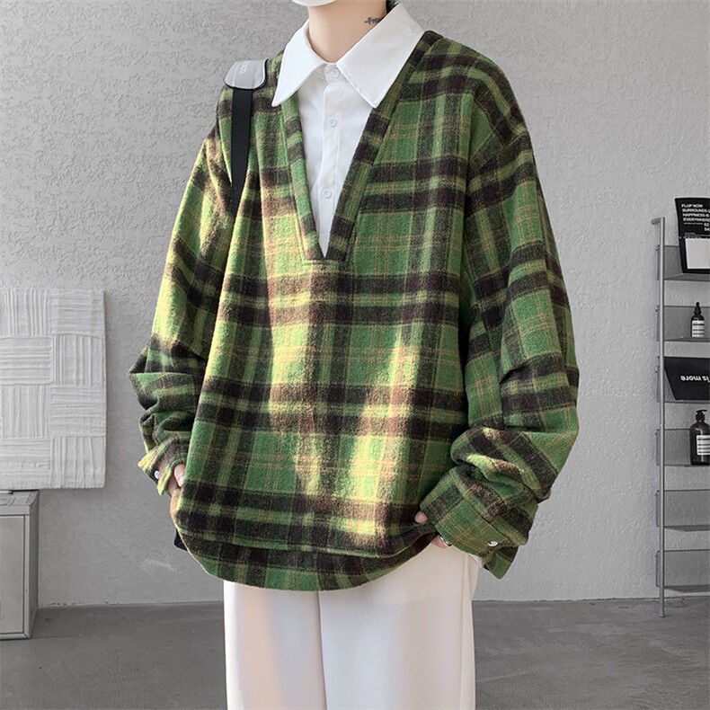现货WY10076-P60控88秋季新款抖音高品质时尚百搭假两件卫衣,男装卫衣,电商A059