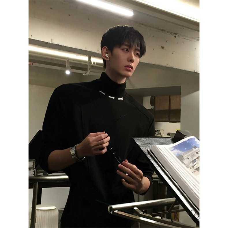 [网图]德绒打底衫订标半高领美式宽松卫衣男DD53088-TP1939,男装T恤,电商A102