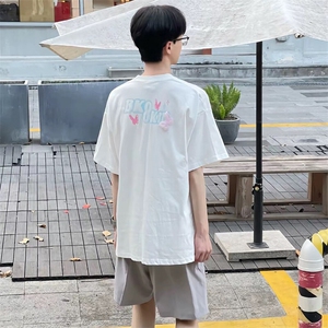 万针全刺绣工艺抖音得物高品质260克重磅纯棉双纱美式高街短袖T恤图片