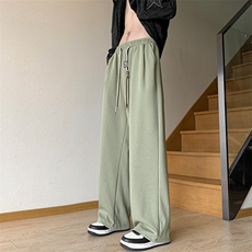8XL-M特大码休闲裤男生简约休闲日系宽松直通长裤胖子男K933P40，男装休闲裤，电商D206-1