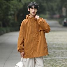 新款连帽冲锋衣夹克男山系户外潮流宽松休闲外套JK2302-P68，男装夹克，星座717