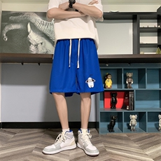 HD74167-P22华夫格短裤男大码宽松五分裤男直筒中裤，男装休闲裤，电商A040