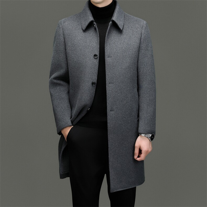 CKM23818钱塘2020-2新款商务休闲冬季厚款中年男士毛呢外套P355,男装毛呢大衣,钱塘207-2