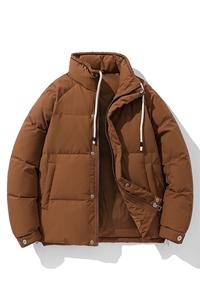 新标90%白鸭绒简约立领抽绳外套纯色加厚羽绒服ESY0205-P210图片