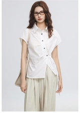 2025时尚百搭薄款休闲无袖，女装衬衫，翩雅女装供货