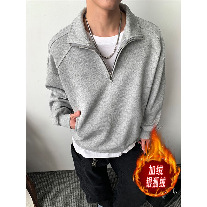 加绒银狐绒冬重磅450克设计感拉链套头立领外套AH907JR-P48，女装短外套，星座610B-1