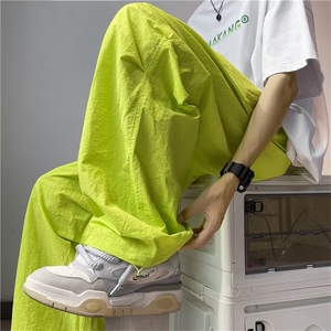 美式潮流嘻哈街头阔腿裤夏季轻薄款休闲直筒长裤子男 K7106-P34图片