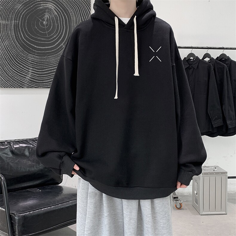 纯棉连帽卫衣男大码运动帽衫宽松薄WY2305-P35-加绒款-P40图片