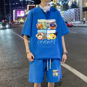 ！直播推荐！2024夏季男士华夫格短袖套装HTZ22P50图片