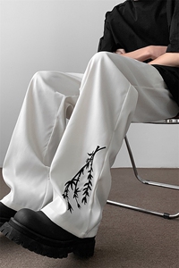 量大优 供视频 冰丝风刺绣长裤 CK28 m-5XL 特P35图片
