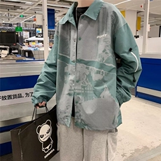 男秋季潮牌街头双层水彩外套W1017P42，男装夹克，星座1116-2